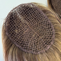 Pièce de cheveux pour femme, base en filet de pêche transparente, cheveux humains vierges européens naturels, intégration sans couture
