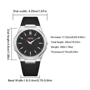 Montre de sport unisexe OFNS 7222, fine, légère, lumineuse, étanche, simple et classique - Product Image 5