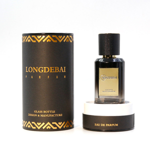 Factory Luxury Custom Clear 55ml Round Crimp Gradient Color Glass Perfume <b>Bottle</b> With Packing <b>Box</b> - Product Image 3
