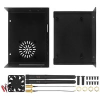Casing Pendingin Logam GGDX Orange Pi 5 Plus dengan Kipas, Pelindung Kartu Jaringan, dan Antena Eksternal