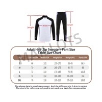 Survêtement de football pour homme avec fermeture éclair intégrale, veste et pantalon assorti avec empiècements en mesh pour l'échauffement d'équipe et les entraînements de football