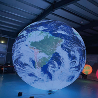 Ballon gonflable géant Système Solaire avec éclairage LED pour décorations et publicité, Lune gonflable