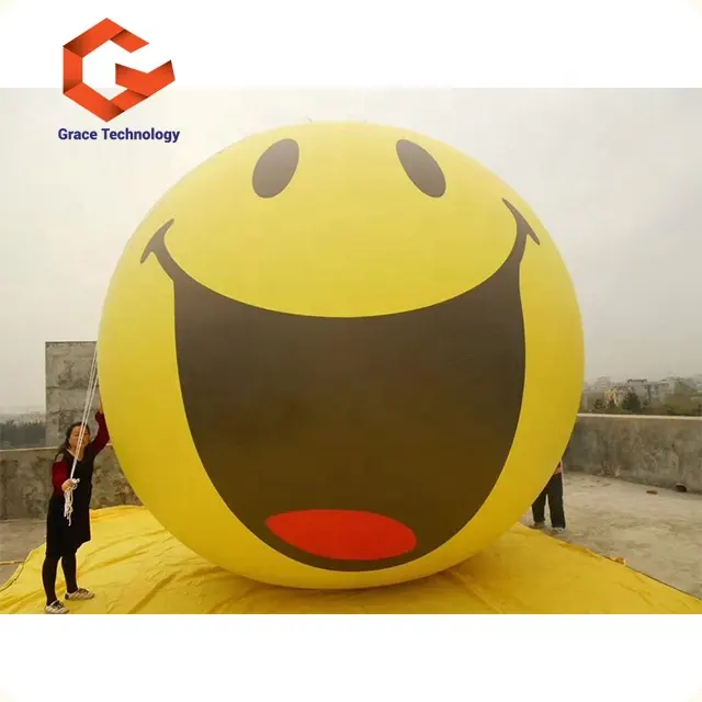 Party Smile Face Inflatable Balloon Decoration Hang PVC Balloon for Advertising