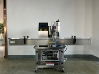 Machine de remplissage automatique de bouteilles pour boissons liquides, jus, eau, à tête unique, pour le remplissage, le bouchage et l'étiquetage des bouteilles en plastique