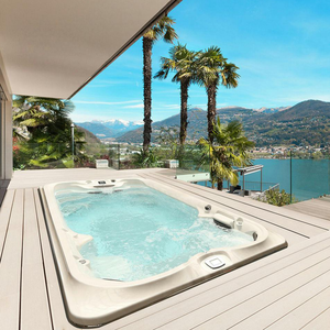 Ghế tắm nắng PVC thân thiện với trẻ em với sàn hồ bơi Spa ngoài trời trên mặt đất bao gồm để bơi - Product Image 4