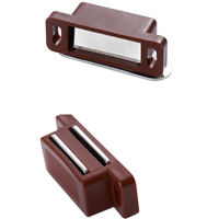 Loquet de porte magnétique à ouverture par poussée Meitian, en acier blanc avec boîtier en plastique
