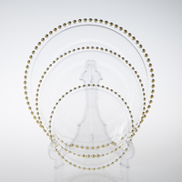 Vente en gros d'assiettes élégantes en verre cristal plats de fruits assiette de présentation pour mariage fête
