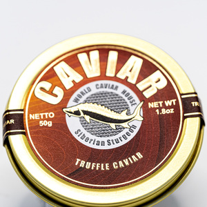 Bền tái sử dụng tùy chỉnh cao vòng lớn lên UV tại chỗ và lá vàng dập nổi Made Caviar container nhãn dán - Product Image 3