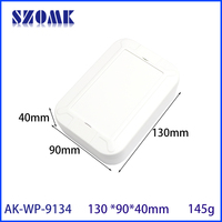 Boîtier extérieur étanche IP67 ASA UV 40*130*90MM avec oreilles de montage pour signal sans fil transparent, idéal pour l'hébergement de nœuds de capteurs