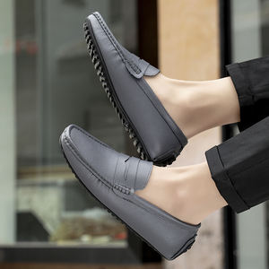 Mocassini con tomaia in vera pelle Slip On <span class=keywords><strong>Fashion</strong></span> <span class=keywords><strong>Relax</strong></span> scarpe Casual da uomo in stile britannico Outdoor Driving Men Oxford Shoes mocassini - Product Image 4