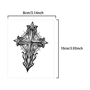 รอยสักสมุนไพรจริงสำหรับร่างกายแขนรอย<span class=keywords><strong>สัก</strong></span>ชั่วคราวแบบกากบาทและ<span class=keywords><strong>เข็มทิศ</strong></span>กันน้ำใช้งานได้นาน2สัปดาห์ - Product Image 2