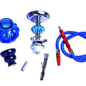 Venta caliente Mini Shisha Hookah Set de alta calidad de cerámica Metal laca Frosted Technics Square Mirror Finish Hookah - Product Image 3