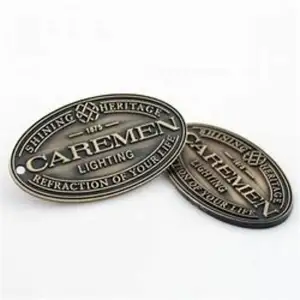 Venta al por mayor 3D Metal Logo Etiquetas Grabado Aluminio Placas de identificación