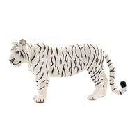 Modèles de faune sauvage en PVC massif de haute qualité, tigre rouge et blanc en gestation, pour l'exportation, décorations de zoo, jouets à assembler