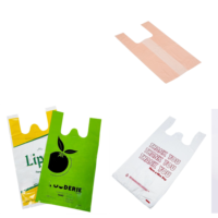 Sac plat réutilisable pour t-shirt imprimé sur mesure avec gaufrage pour supermarché et sac sur rouleau