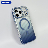 VAWI B499 Casing Ponsel Magnetik Bergelombang Berkualitas Tinggi untuk iPhone 18 17 16 Pro Max Tahan Guncangan Trendy Fundas Movil