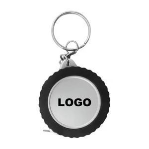 Cinta métrica de sublimación OEM personalizada al por mayor de 3 pies con llavero en forma de neumático y función de medición de 1 m - Product Image 2