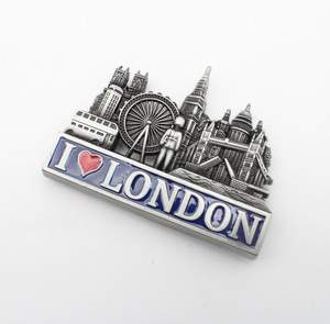 Aimant de réfrigérateur souvenir personnalisé en métal 3D <span class=keywords><strong>pas</strong></span> <span class=keywords><strong>cher</strong></span>, je t'aime <span class=keywords><strong>Londres</strong></span>, pont de la tour - Product Image 3