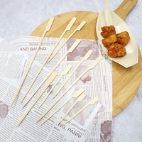 Brochettes en bambou naturel pour barbecue à foyer ouvert pour hot-dog camping BBQ Tools