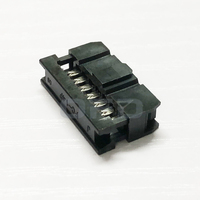 Connecteur de câble ruban IDC femelle 14 broches FC-14P, connecteur femelle noir IDC pour câble ruban plat