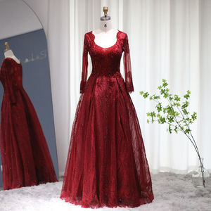 ชุดเดรส SZ067ออกงานแขนยาวสไตล์สาวสวย - Product Image 1