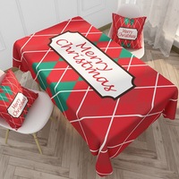 Nappe de Noël en polyester imperméable de style nordique avec motif de rennes, personnalisable pour un usage domestique