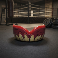 Protège-dents personnalisés imprimés sur mesure, à la mode, en silicone, pour l'entraînement quotidien de boxe, avec logo couleur personnalisé, Mega Impex MI_12107