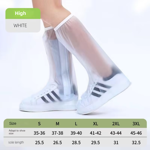 Copriscarpe <span class=keywords><strong>antipioggia</strong></span> a tubo lungo in PVC copriscarpe protettivo antiscivolo ispessito resistente all'usura per uomo donna copriscarpe impermeabile - Product Image 5