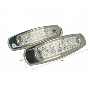 Luci di posizione laterali 24V 12V bianco freddo, Kit luce per cofano con targa di cortesia per camion, autobus, barche, furgoni e auto - Product Image 2