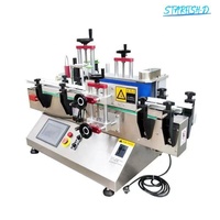 Machine d'étiquetage automatique à grande vitesse pour bouteilles rondes en plastique et verre, flacons et boîtes de conserve