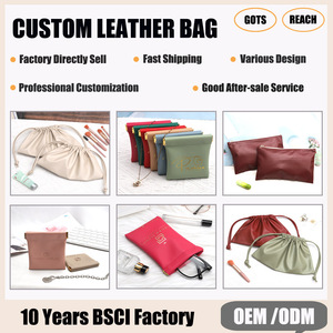 Không thấm nước <span class=keywords><strong>PU</strong></span> da <span class=keywords><strong>Pouch</strong></span> đối với kính mát tùy chỉnh Emboss in da trang điểm mỹ phẩm lưu trữ túi - Product Image 6