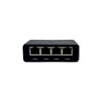 Répartiteur LAN POE RJ45 4 ports, adaptateur Ethernet, prise en charge VLAN, Full-Duplex, Half-Duplex, capacité de commutation 1.2G, extension réseau, CCTV