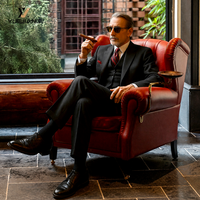 Sillón Cigar de Estilo Chino Americano, Sillón Tigre, Sofá de Diseño Moderno, Cuero Genuino Hecho a Mano, Ergonómico y Duradero 1919