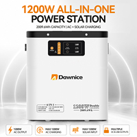 Station d'alimentation portable Dawnice 1200W 2009.6Wh LiFePO4, générateur solaire à onde sinusoïdale pure, alimentation de secours pour la maison, le camping en plein air