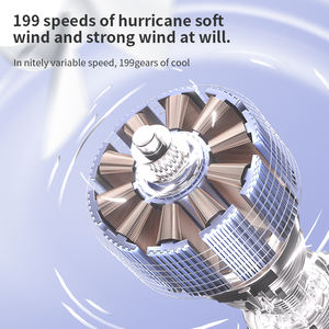Tragbarer Handventilator mit 100 Geschwindigkeitsstufen und Digitalanzeige, Taschenformat für Reisen, Camping und Outdoor-Aktivitäten - Product Image 4