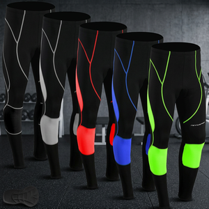 Classic Black Stretchy Bib Shorts & Tights Custom Print Gym Fitness <b>Cycling</b> Biker Clothing - Product Image 3