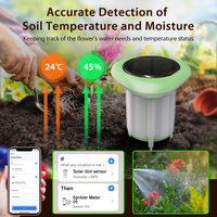 Tuya Smart WiFi capteur de température d'humidité du sol à énergie solaire hygromètre sans fil pour jardin pelouse ferme Smart Life IoT Solution