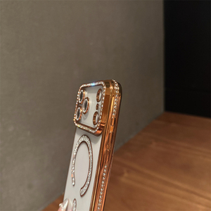 Étui de téléphone magnétique brillant de luxe avec paillettes de diamant pour iPhone 18 Pro Max, étui de téléphone transparent magnétique brillant en TPU pour iPhone 18 Pro - Product Image 5