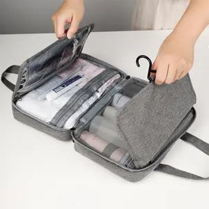 Tas kosmetik Travel desain kustom ekonomis tas Makeup tahan air tas perlengkapan mandi untuk kebutuhan perjalanan