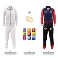 En Gros Ensemble de Survêtement Personnalisé Homme, Design Hiver Polyester Survêtements Vêtements de Sport de Gymnastique, Survêtements de Football par Sublimation pour Femme