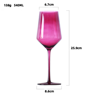 Style Simple et Moderne Coloré Coloré Violet Ambre Orange Vert Gobelet Tasse À Eau Verres À Vin Rouge pour Décoration De Vaisselle De Mariage