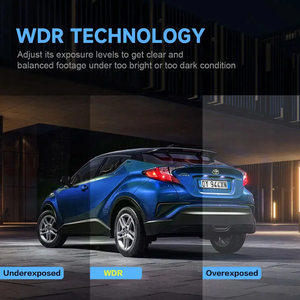 360 vue 4 canaux 1080P Dash Cam avant et arrière gauche droite caméra intérieure pour voitures, GPS et WiFi, vision nocturne - Product Image 4