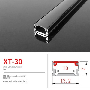 Profil LED en aluminium anodisé en forme de T 30*10mm à bon prix, avec couvercle PC, grade T6, blanc chaud 3500K, pour plafond - Product Image 2