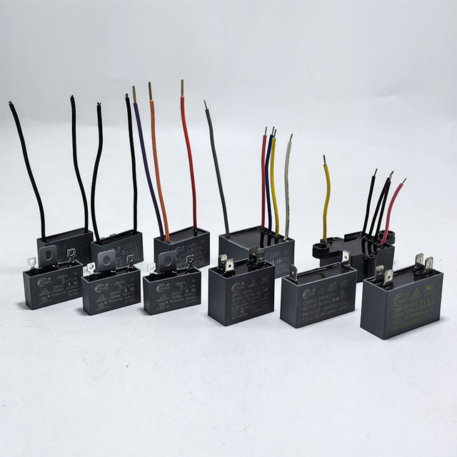 CBB61 AC Motor Starting Metallized Thin Film Capacitor 450V 4.5uf with Wires for Air Conditioner