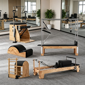 Ensemble d'équipements <span class=keywords><strong>de</strong></span> fitness Pilates 5 pièces | Entraîneur <span class=keywords><strong>de</strong></span> fitness et <span class=keywords><strong>de</strong></span> mise en forme | Reformer Pilates | <span class=keywords><strong>Perte</strong></span> <span class=keywords><strong>de</strong></span> <span class=keywords><strong>poids</strong></span> et remodelage corporel - Product Image 1
