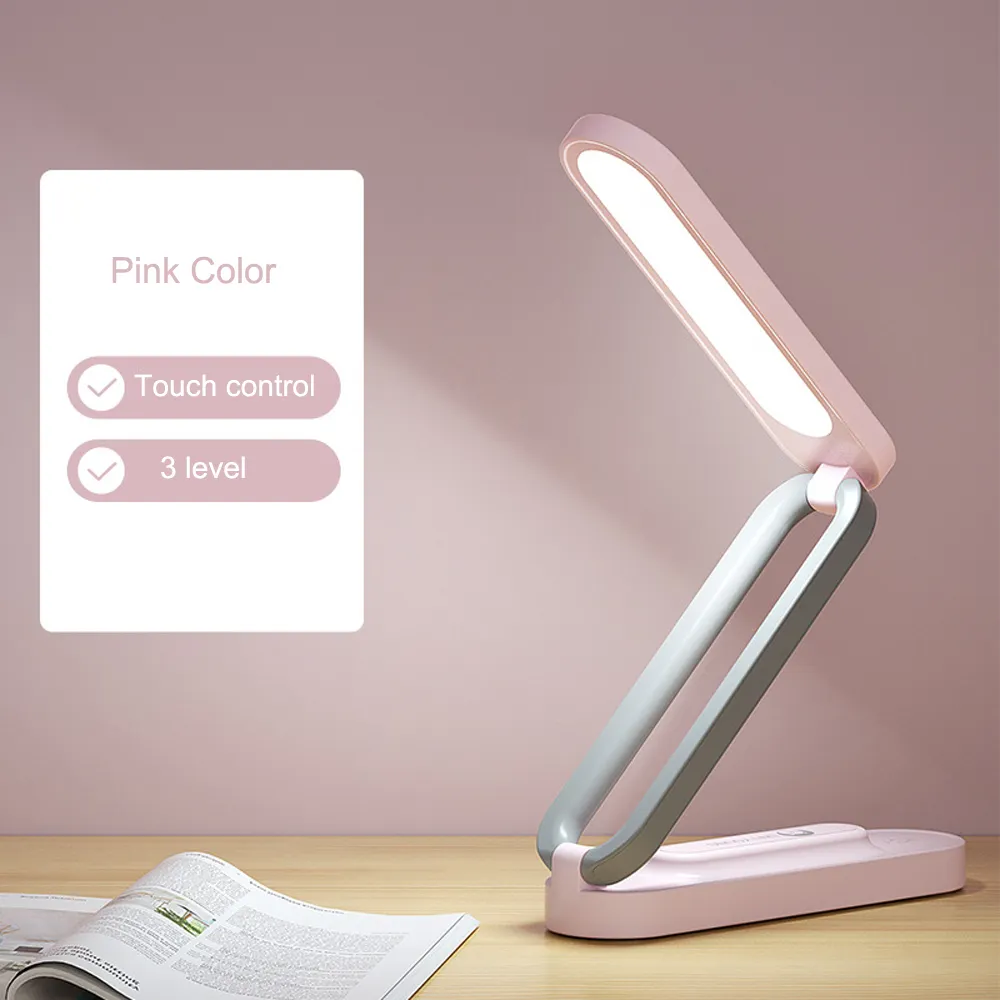 Best Selling Book Lamp LED Smart Desk Reading Light Touch Control Rechargeable 3 Brightness Levels Portable For Kids Student