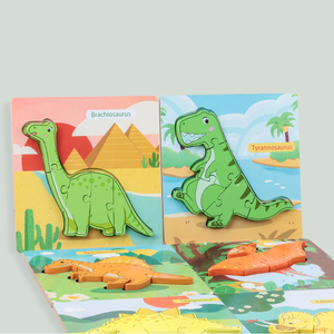 Bambini di vendita caldi puzzle educativo in legno 3D gioco giocattolo bambino cartoon 3D piccolo dinosauro puzzle giocattoli regali <span class=keywords><strong>per</strong></span> bambini - Product Image 5