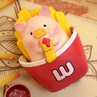Vente en gros de figurines articulées authentiques TOYZEROPLUS en boîte surprise, série Canned Pig Lulu Pig Hamburger Express, objet décoratif et cadeau