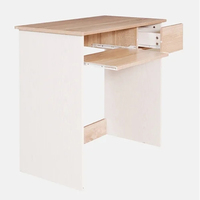 Plateau de clavier coulissant en mélamine blanche de 80 cm avec fermeture douce, base à glissières, capacité de charge de 100 kg, pour usage minimaliste à la maison, dans la chambre, pour bureau d'ordinateur moderne