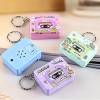 Mini Enregistreur Cassette Rétro Amusant en Forme de Dessin Animé, Porte-clés Créatif, Pendentif Radio, Jouet pour Enfants, Impression UV sur PVC, Petit Cadeau